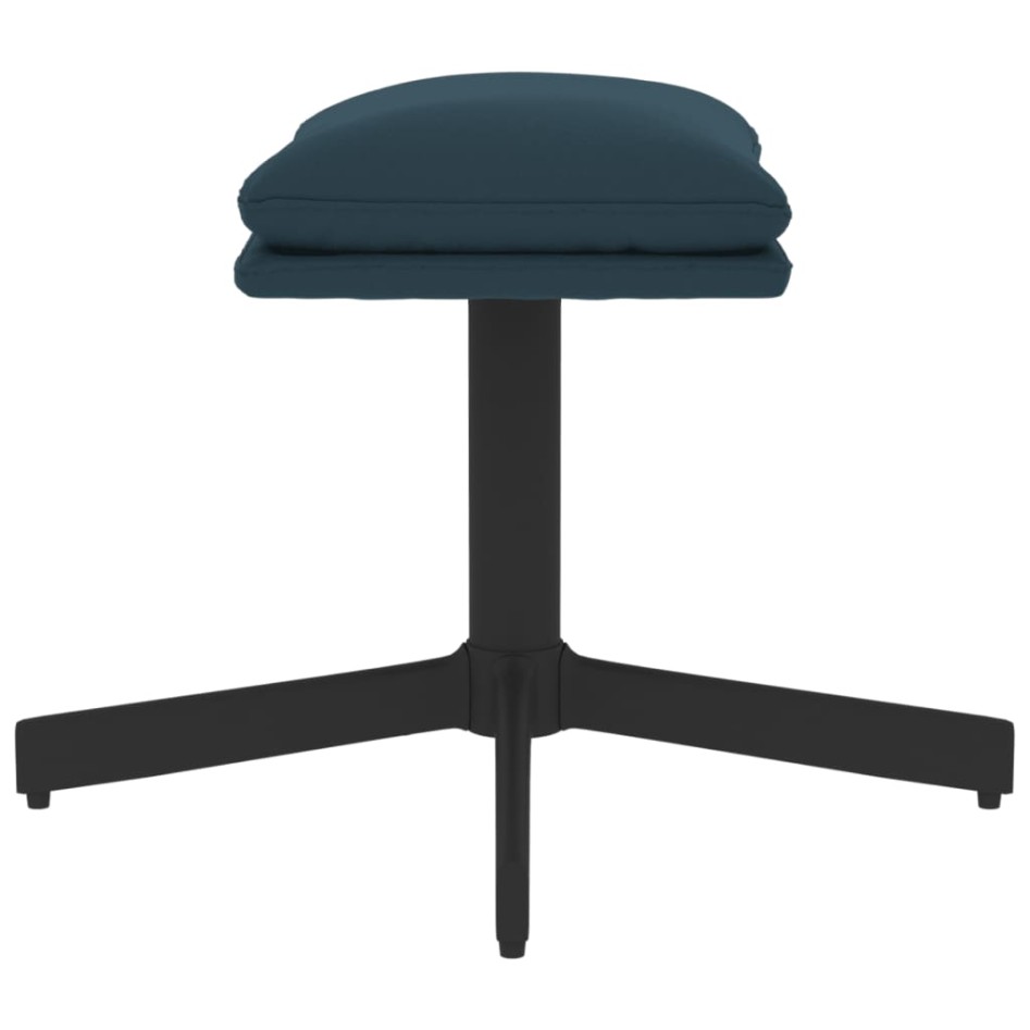 Reposapiés de terciopelo azul 60x60x36