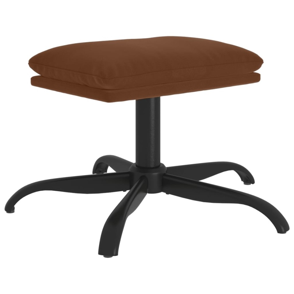 Reposapiés tela de microfibra marrón 60x60x36