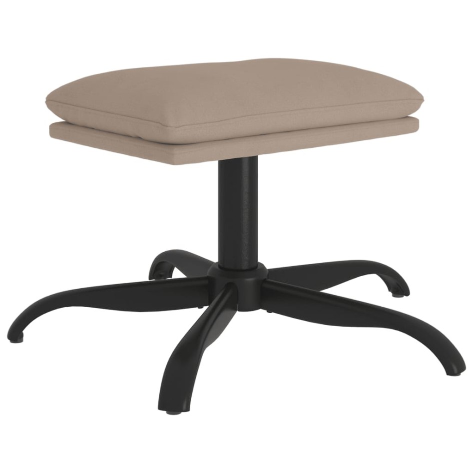 Reposapiés tela de microfibra gris claro 60x60x36