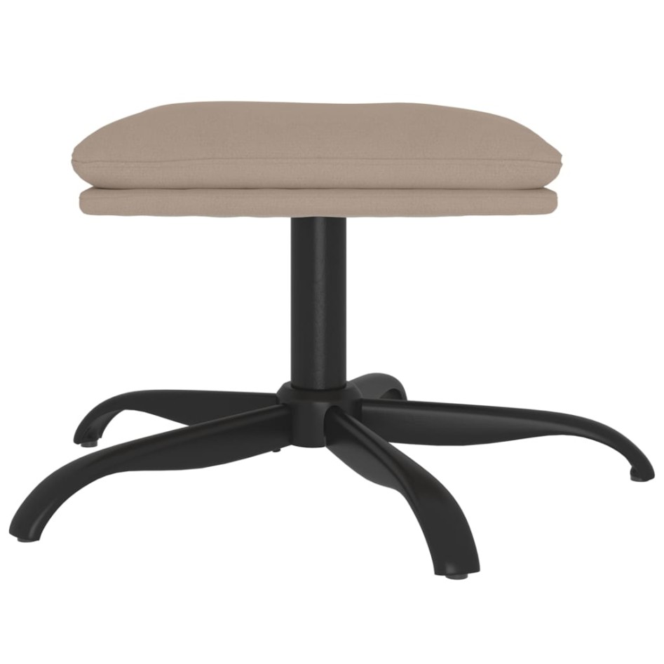 Reposapiés tela de microfibra gris claro 60x60x36