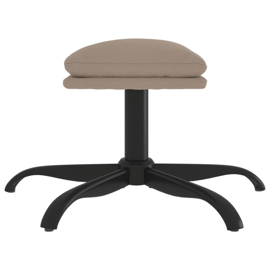 Reposapiés tela de microfibra gris claro 60x60x36