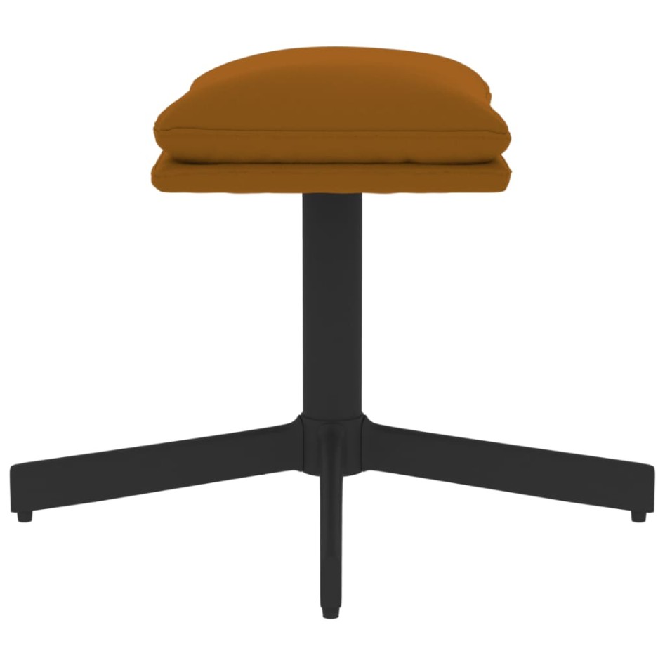 Reposapiés de terciopelo marrón 60x60x36