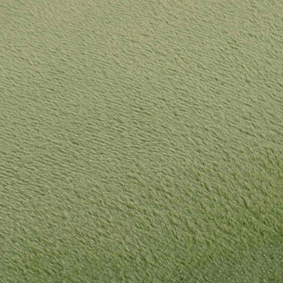 Taburete de terciopelo verde mostaza y