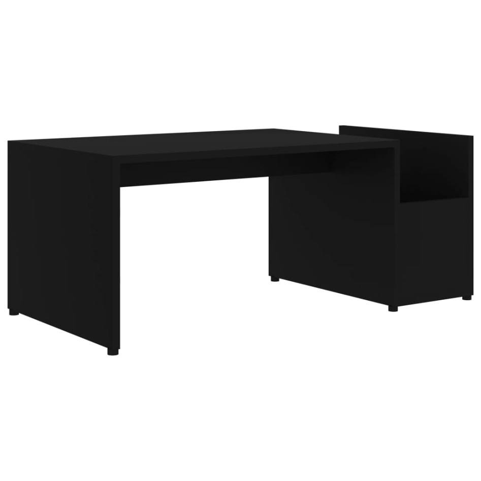 Mesa de centro madera contrachapada negro 90x45x35