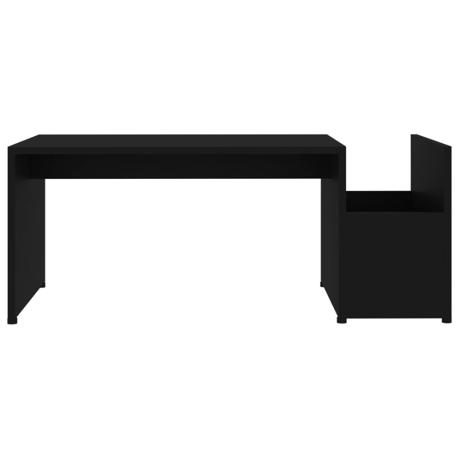Mesa de centro madera contrachapada negro 90x45x35