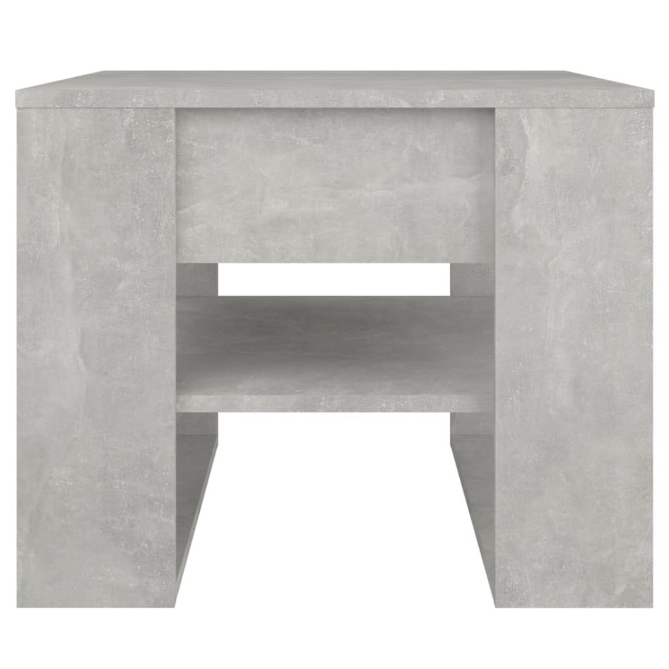 Mesa de centro madera de ingeniería gris hormigón 55,5x55x45