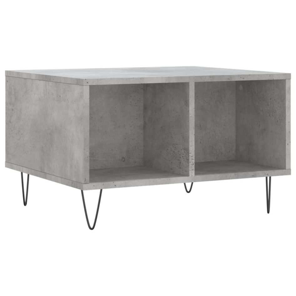 Mesa de centro madera contrachapada gris hormigón 60x50x36,5