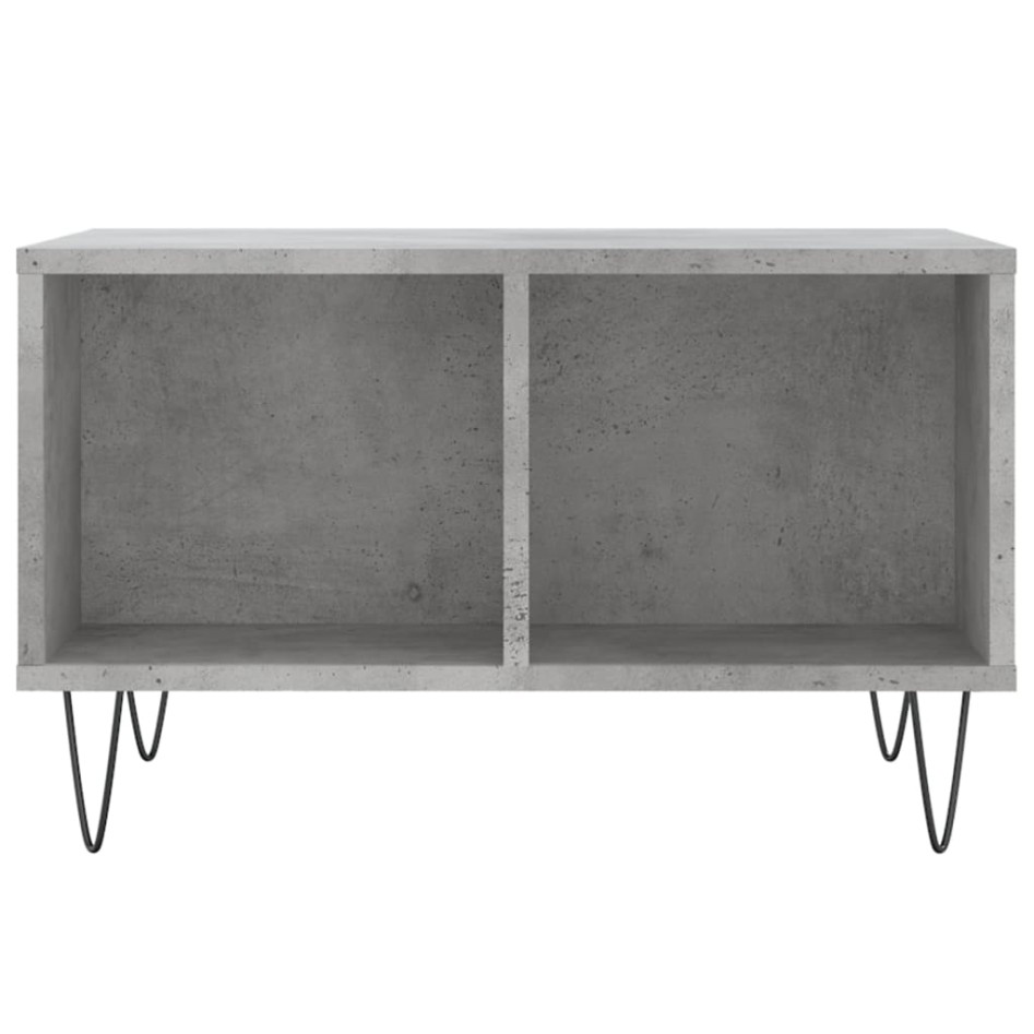 Mesa de centro madera contrachapada gris hormigón 60x50x36,5