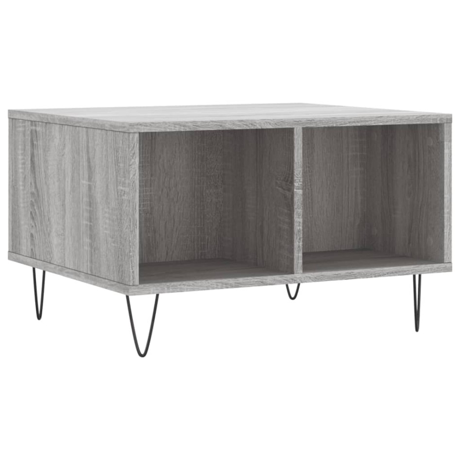 Mesa de centro madera contrachapada gris Sonoma 60x50x36,5