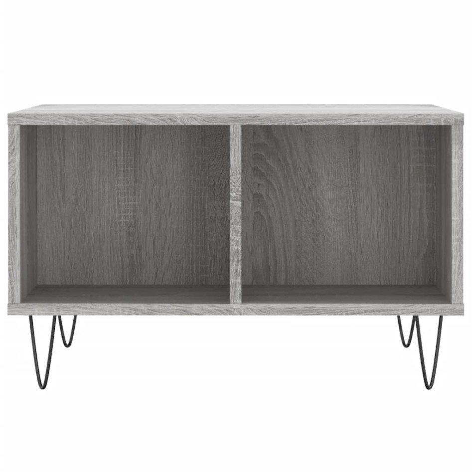 Mesa de centro madera contrachapada gris Sonoma 60x50x36,5