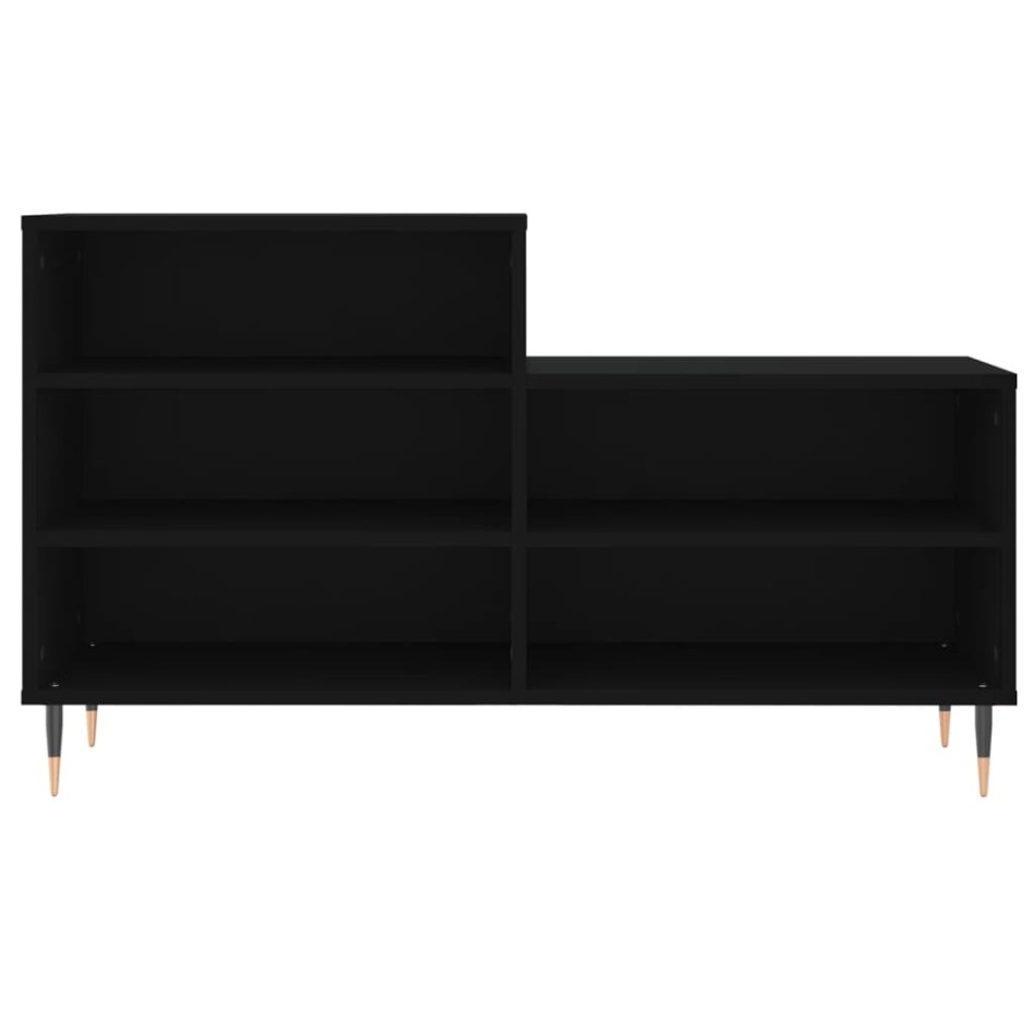 Mueble zapatero madera contrachapada negro 102x36x60