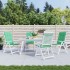 Cojín silla de jardín respaldo alto 4 uds tela verde