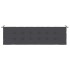 Cojín de banco de jardín tela Oxford gris antracita 180x50x3