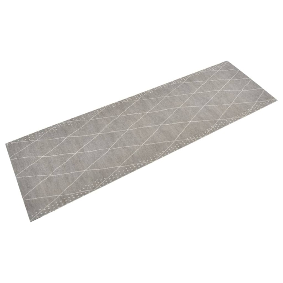 Alfombra de cocina lavable terciopelo dibujo rombos 60x180