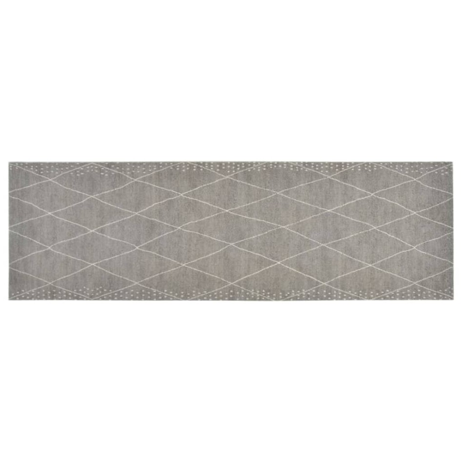 Alfombra de cocina lavable terciopelo dibujo rombos 60x180