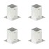 Anclajes para postes 4 unidades metal galvanizados 91