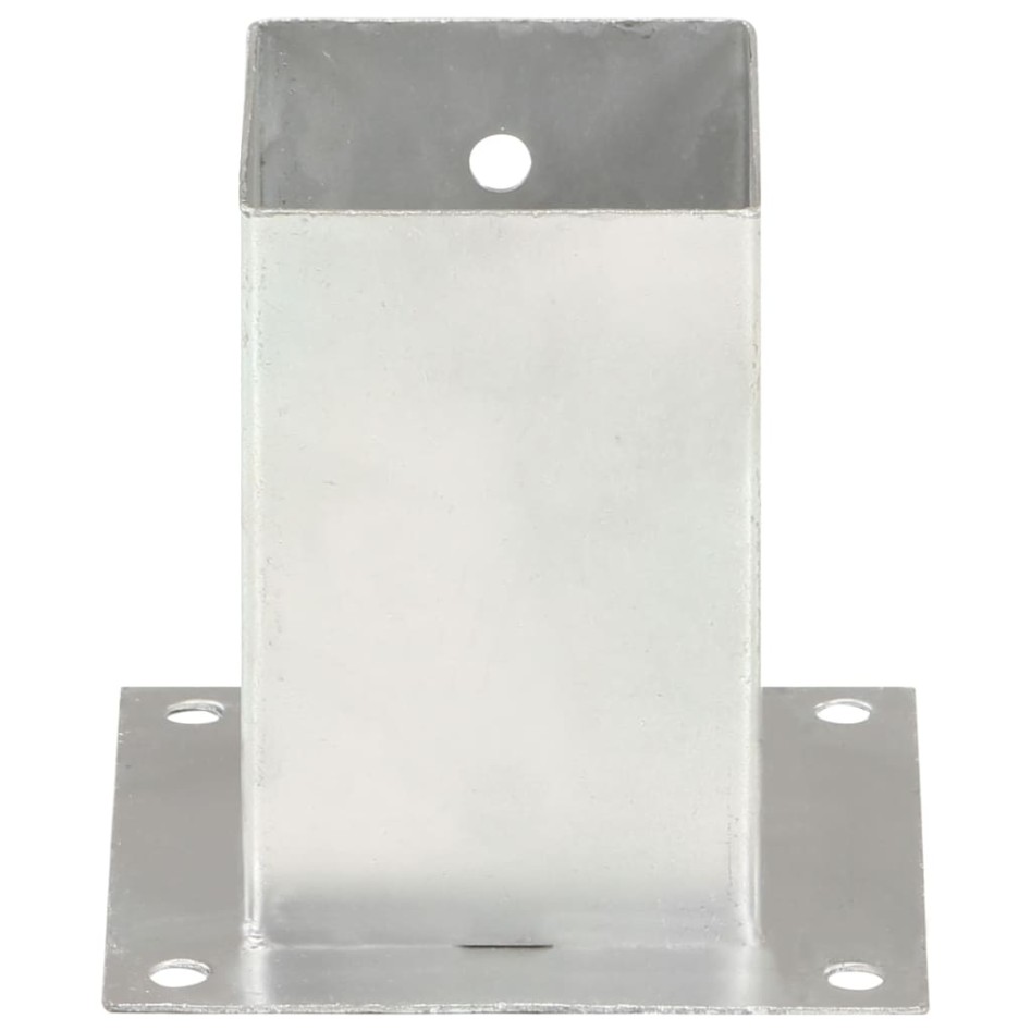 Anclajes para postes 4 unidades metal galvanizados 91