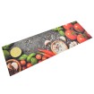 Alfombra de cocina lavable terciopelo dibujo verduras 60x180 cm