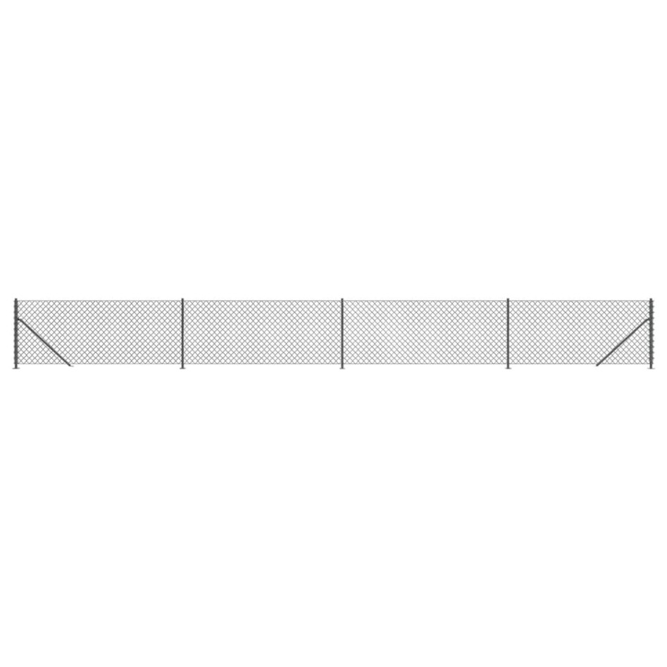 Cerca de alambre con brida gris antracita 1x10