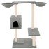 Rascador para gatos con postes gris claro 82