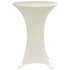 Mantel elástico para mesa alta 4 unidades color crema Ø60