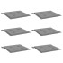 Cojines de silla de jardín 6 uds tela Oxford gris 50x50x3