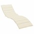 Cojín de tumbona de tela Oxford crema 200x50x3