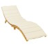 Cojín de tumbona de tela Oxford crema 200x50x3