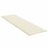 Cojín de tumbona de tela Oxford crema 200x50x3