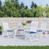 Cojines de silla de jardín 4 uds tela Oxford azul 50x50x3