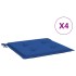 Cojines de silla de jardín 4 uds tela Oxford azul 50x50x3