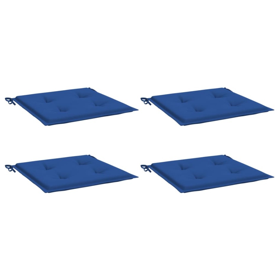 Cojines de silla de jardín 4 uds tela Oxford azul 50x50x3
