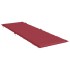 Cojín de tumbona de tela Oxford rojo tinto 186x58x3