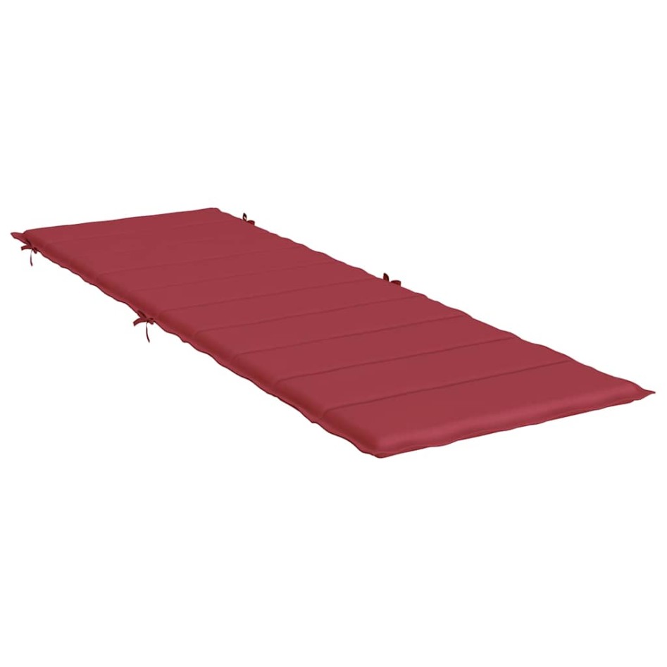 Cojín de tumbona de tela Oxford rojo tinto 186x58x3