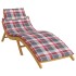 Cojín de tumbona de tela Oxford a cuadros rojo 186x58x3