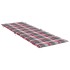 Cojín de tumbona de tela Oxford a cuadros rojo 186x58x3