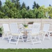 Cojines de silla de jardín 6 uds tela Oxford crema 50x50x3 cm