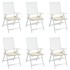Cojines de silla de jardín 6 uds tela Oxford crema 50x50x3