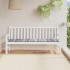 Cojín de banco de jardín tela Oxford a cuadros gris 180x50x3