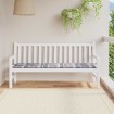 Cojín de banco de jardín tela Oxford a cuadros gris 180x50x3 cm