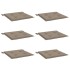 Cojines de silla de jardín 6 uds tela Oxford taupé 50x50x3