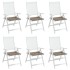 Cojines de silla de jardín 6 uds tela Oxford taupé 50x50x3