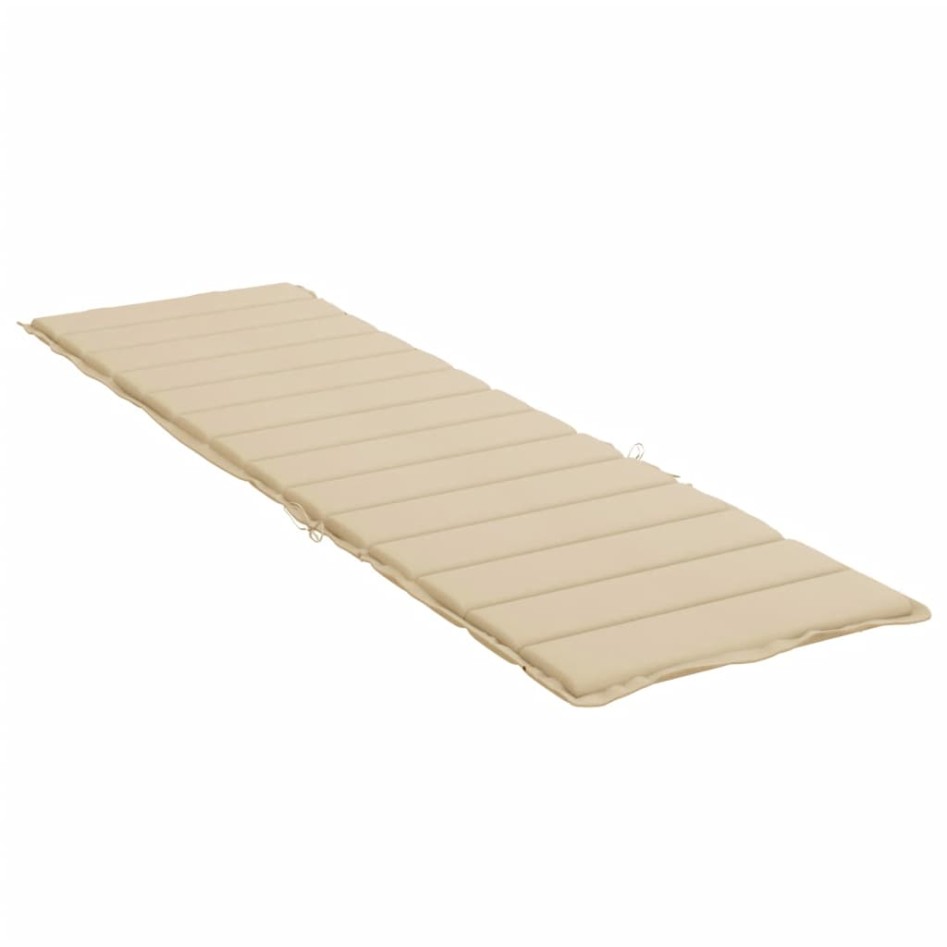 Cojín de tumbona de tela Oxford beige 200x70x3