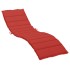 Cojín de tumbona de tela Oxford rojo 200x60x3