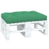 Cojín de asiento de jardín de tela verde 120x80x12