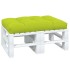 Cojín para sofá de palets de tela verde claro 120x80x12