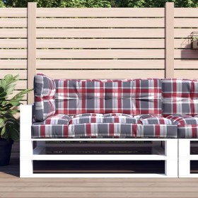 Cojines para palets 3 unidades tela a cuadros