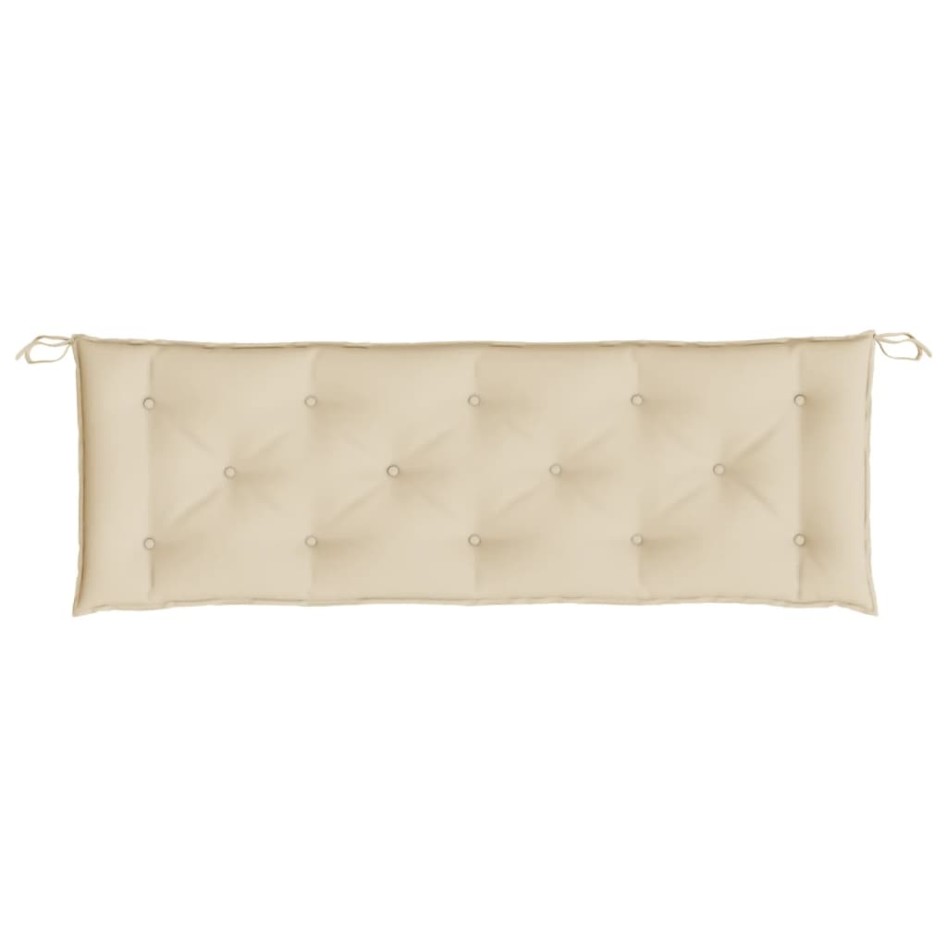 Cojín de banco de jardín tela Oxford beige 150x50x7