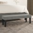 Banco de terciopelo gris claro 100x30x30