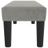 Banco de terciopelo gris claro 100x30x30